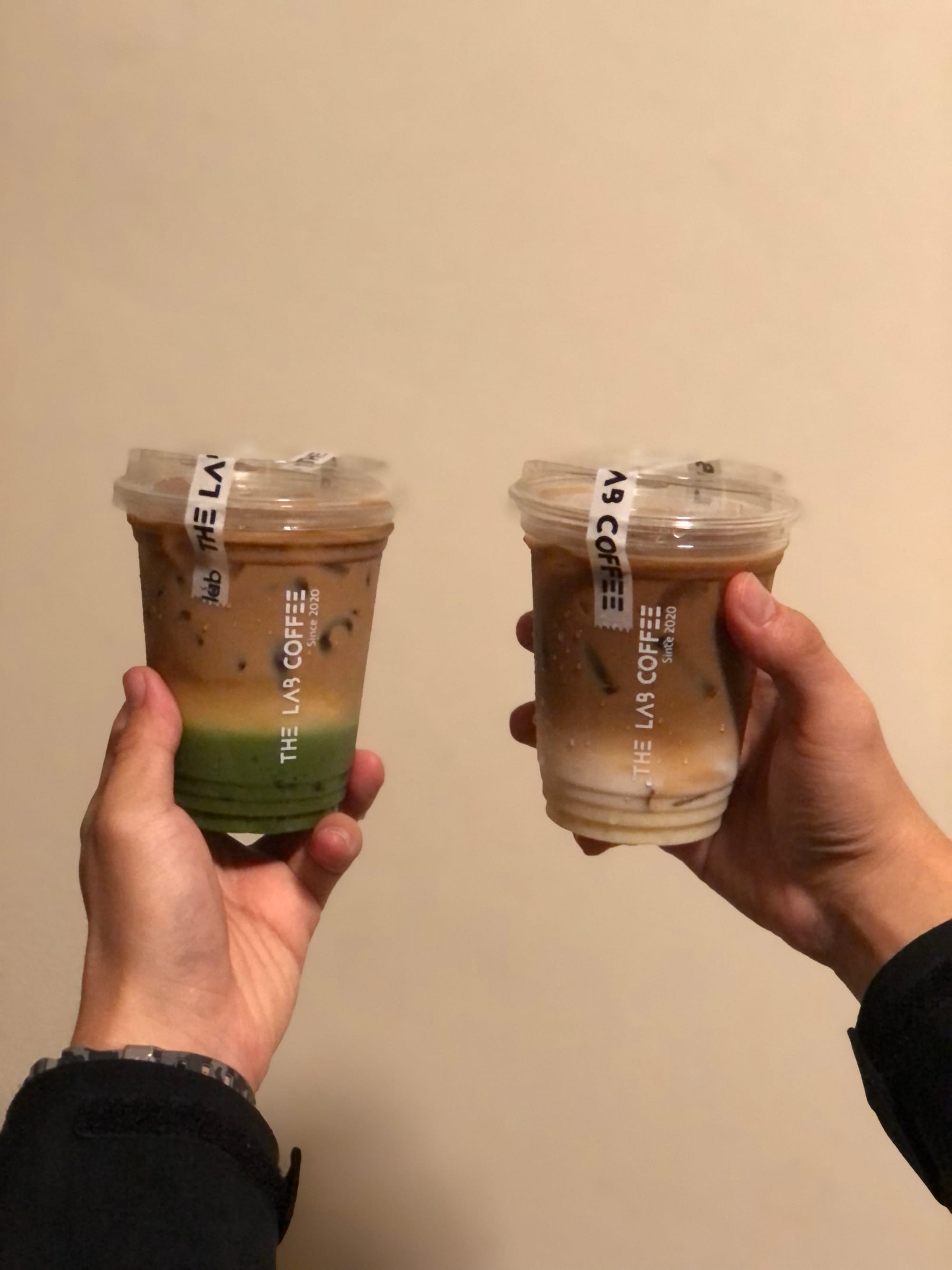 Matcha Coffee and Iced White Coffee from The Lab Coffee